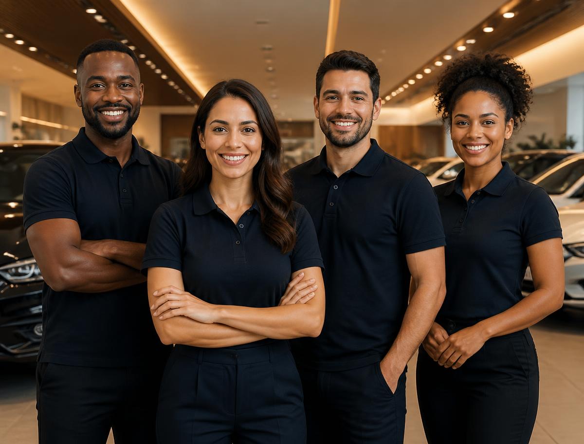 Equipe de atendimento da unidade FAST conversando com um cliente